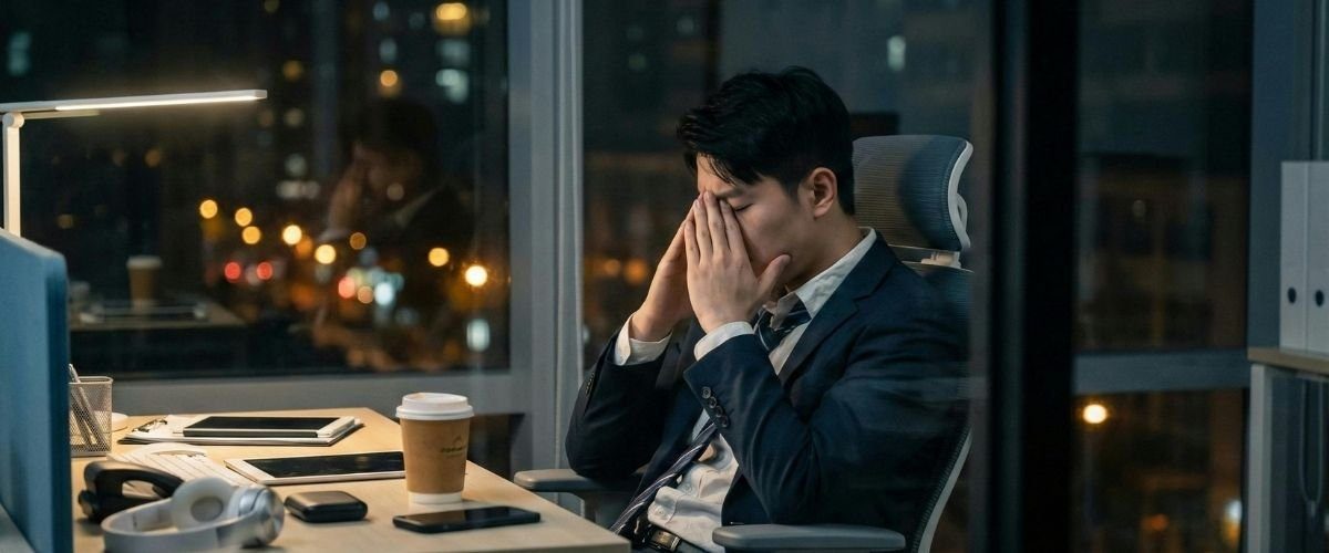 Iemand ontspant met een flesje CBD-olie in een rustige omgeving