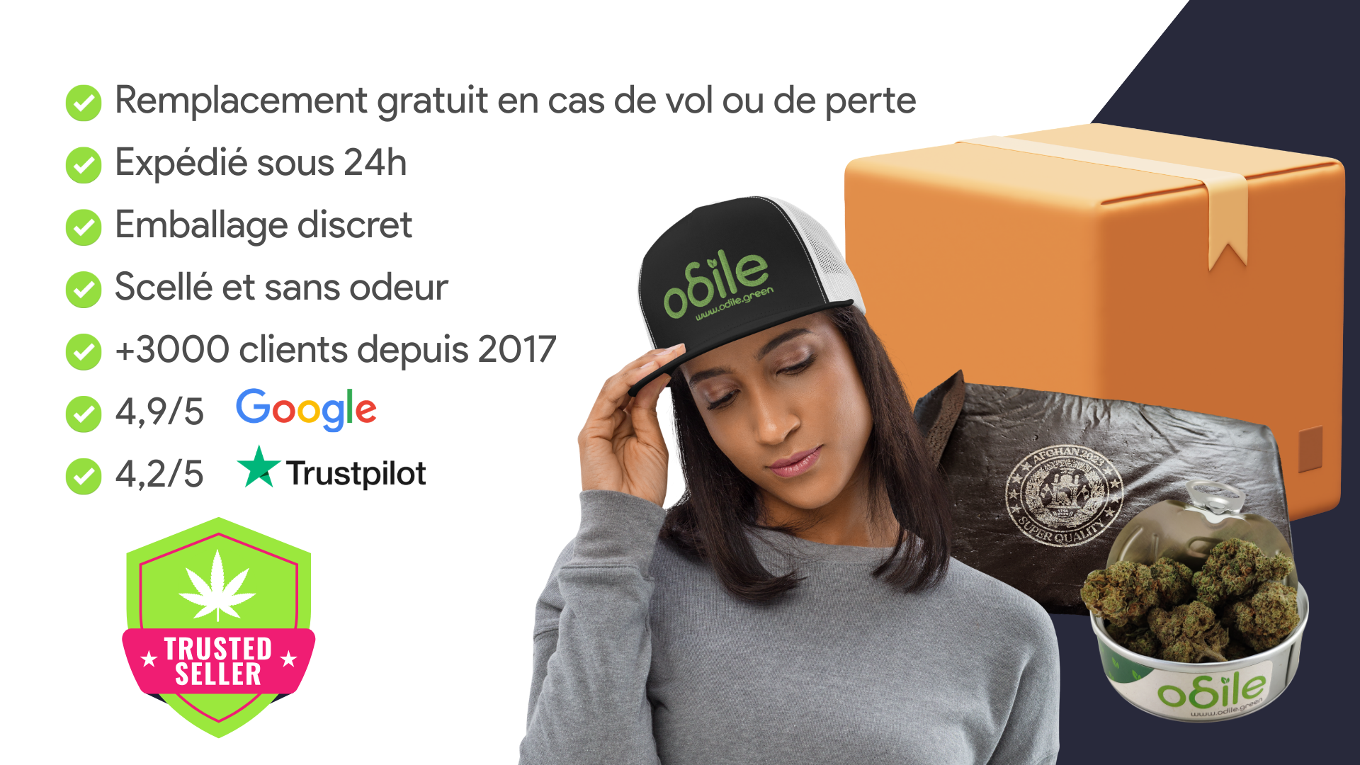 Assurance d&rsquo;exp&eacute;dition incluse : exp&eacute;di&eacute; sous 24h, remplacement gratuit en cas de perte/vol, conforme UE, avis