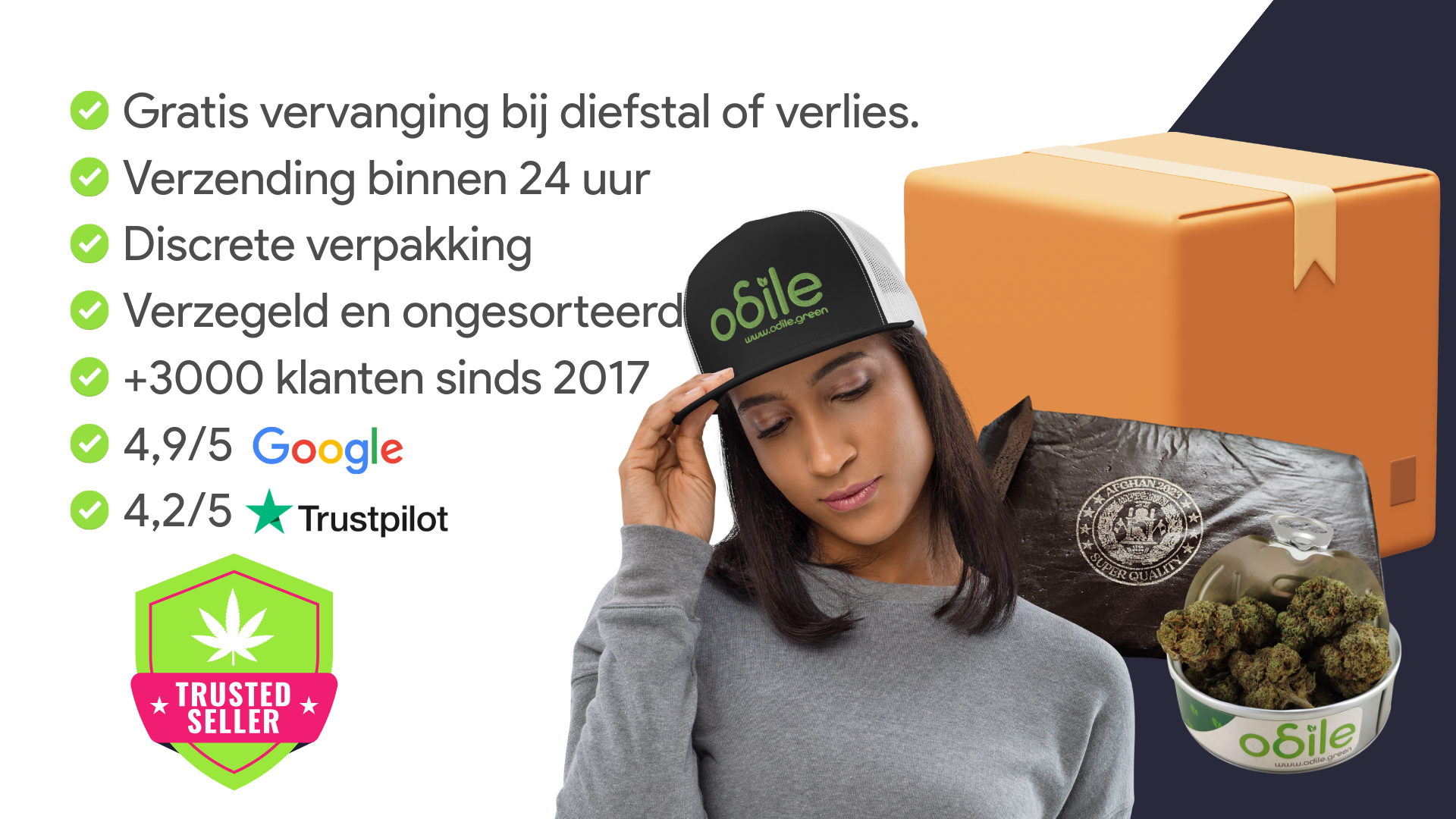 Verzendverzekering inbegrepen: verzending binnen 24u, gratis vervanging bij verlies/diefstal, EU-conform, reviews